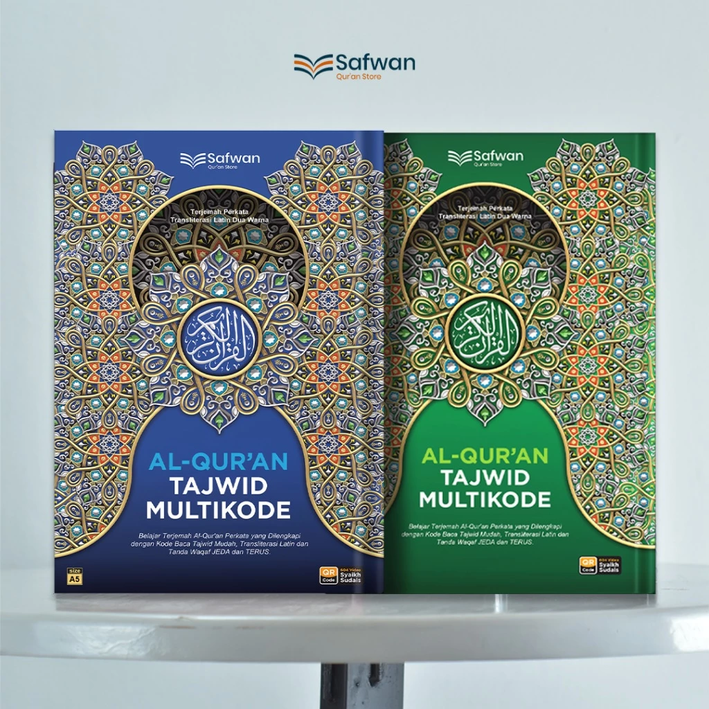 Al Quran Latin Terjemah Perkata Tajwid Multikode 2 Warna Mushaf Belajar Mengaji Tadarus Tilawah Ukuran A5 Bonus Buku Dziki
