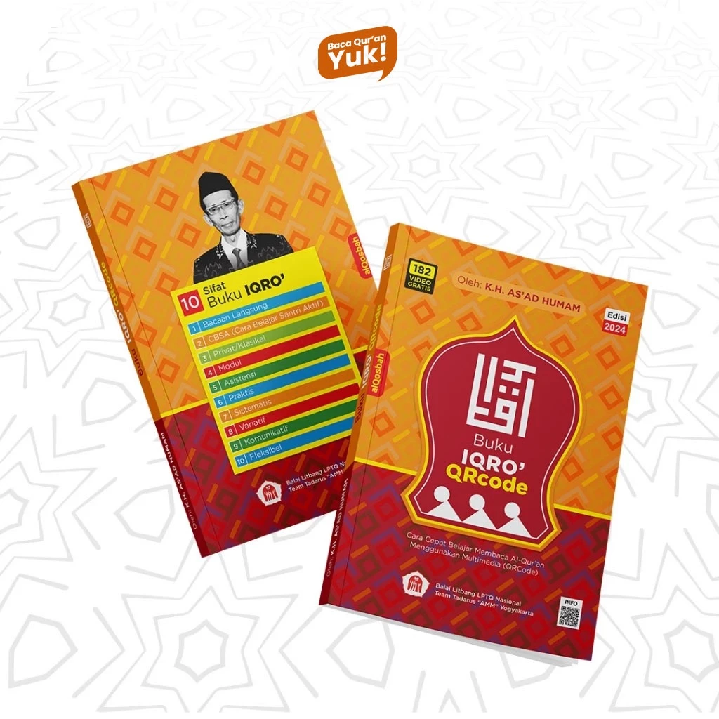 Buku Iqra Full Warna Fitur QR Code Milenial Mudah Membaca Huruf Arab Cara Membaca Cepat Quran Iqro Anak Ukuran A5