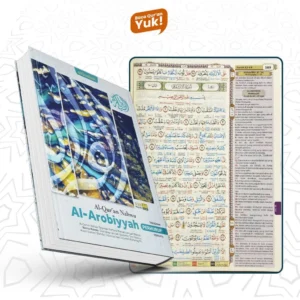 Al Quran Terjemah Perhuruf Perkata dengan Metode Warna Nahwu Al - Arobiyyah Ukuran Besar A4 Bonus Buku Dzikir Buku Doa Muslim